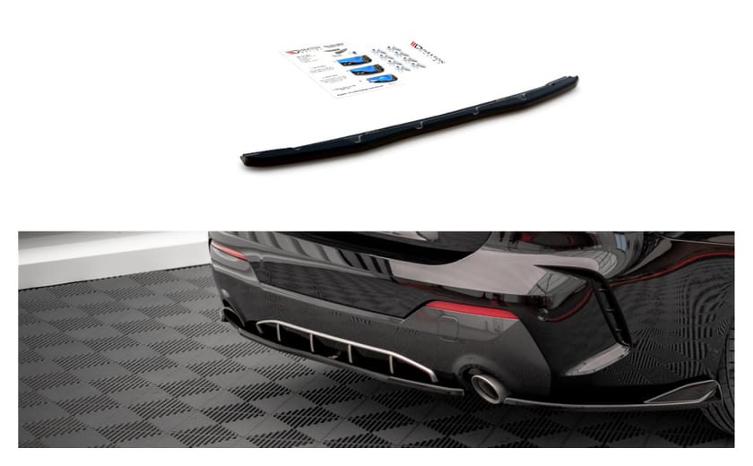 Splitter BMW 4 G22 M-Pack Tył Środkowy Gloss Black