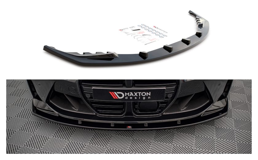 Splitter BMW 4 G82 3 G80 M-Pack przód v.1 Gloss Black