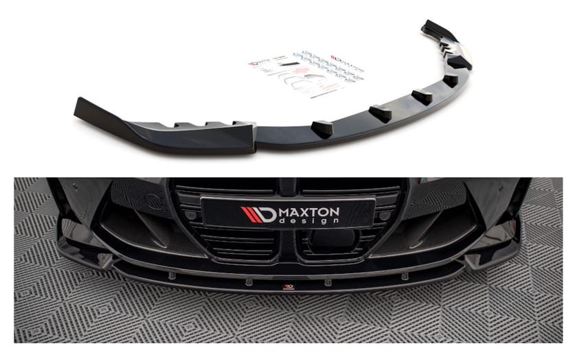 Splitter BMW 4 G82 3 G80 M-Pack przód v.3 Gloss Black