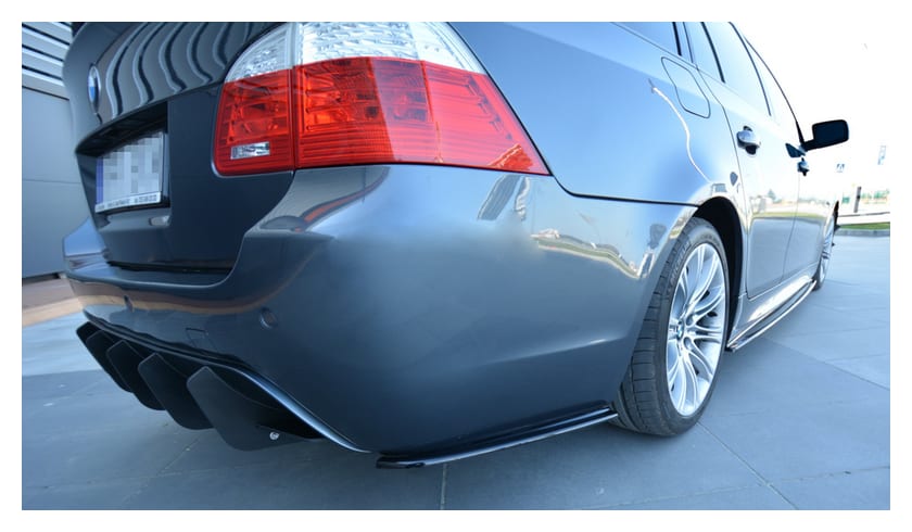 Splitter BMW 5 E60 E61 M-Pack Tył Boczne Gloss Black