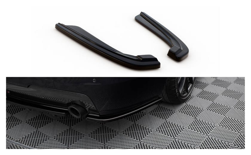 Splitter BMW 5 F11 M-Pack Tył Boczne (2 pojedyncze końcówki wydechu) Gloss Black