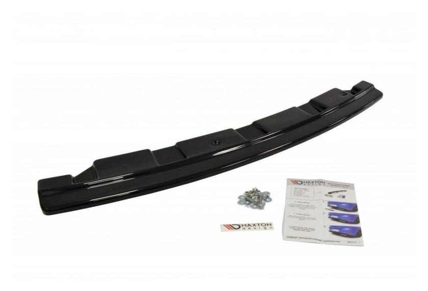 Splitter BMW 5 F11 M-Pack Tył Środkowy Without Vertical Bars 2 pojedyncze końcówki wydechu Gloss Black