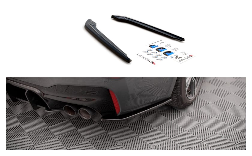 Splitter BMW 5 F90 M-Pack Tył Boczne Gloss Black