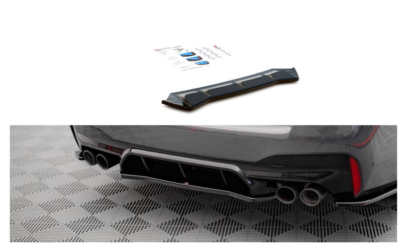 Splitter BMW 5 F90 M-Pack Tył Środkowy Gloss Black