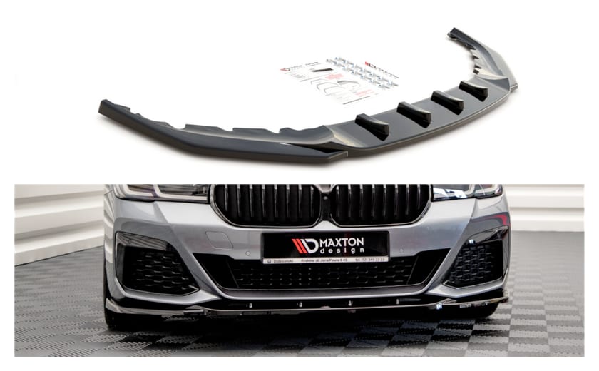Splitter BMW 5 G30 Facelift M-Pack przód v.2 Gloss Black