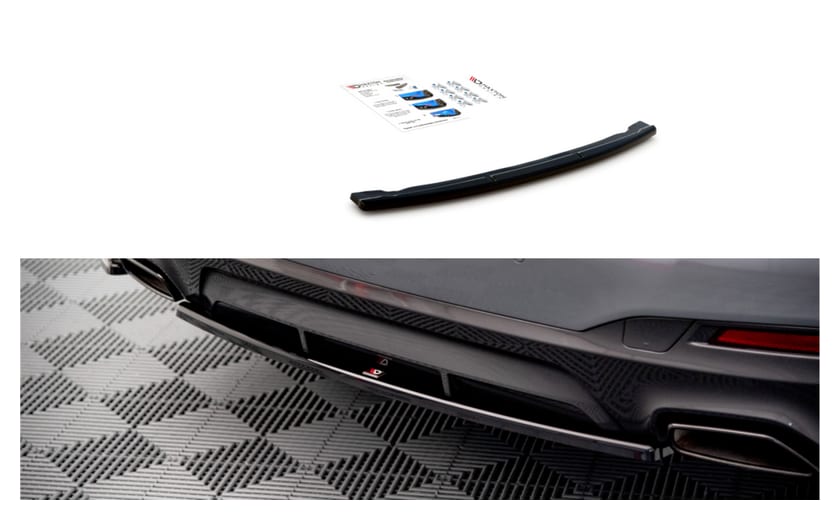 Splitter BMW 5 G30 Facelift M-Pack Tył Środkowy Gloss Black
