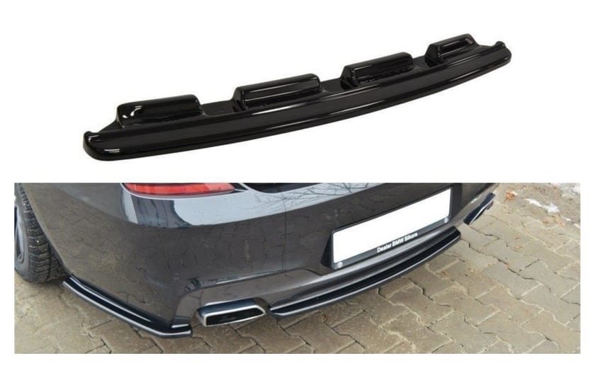 Splitter BMW 6 F06 M-Pack Tył Środkowy Bez Dyfuzora Gloss Black
