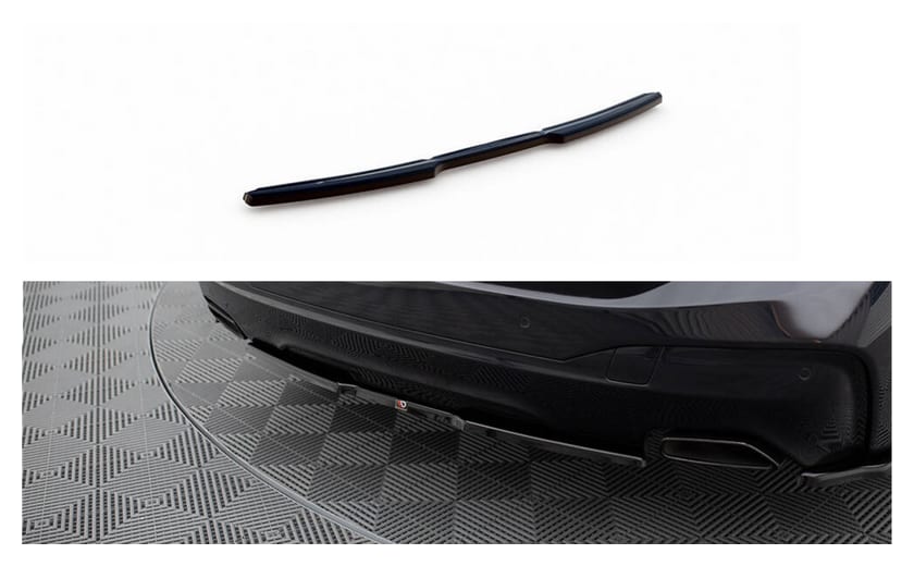 Splitter BMW 6 G32 M-Pack Tył Środkowy Gloss Black