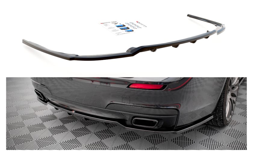 Splitter BMW 7 F01 M-Pack Tył Środkowy z Dyfuzorem Gloss Black