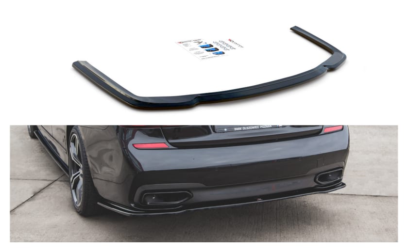 Splitter BMW 7 G11 M-Pack Tył Środkowy Gloss Black