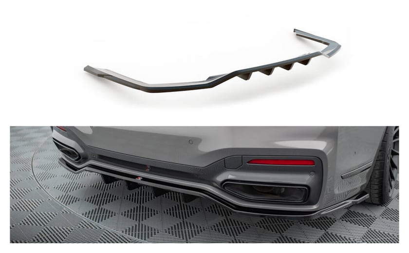 Splitter BMW 7 M-Pack G11 G12 Facelift Tył Środkowy z Dyfuzorem v.2