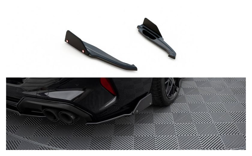 Splitter BMW 8 F93 M-Pack Tył Boczne v.1 + Flaps Gloss Black
