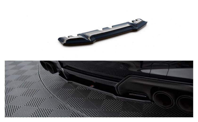 Splitter BMW 8 F93 M-Pack Tył Środkowy Gloss Black
