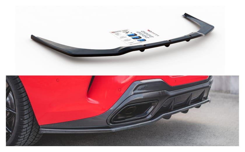 Splitter BMW 8 G15 Tył Środkowy z Dyfuzorem Gloss Black