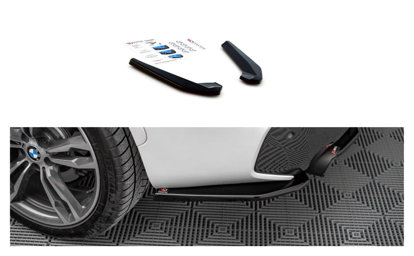 Splitter BMW X1 F48 M-Pack Tył Boczne Gloss Black