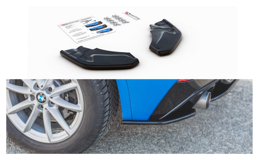 Splitter BMW X2 F39 M-Pack Tył Boczne Gloss Black