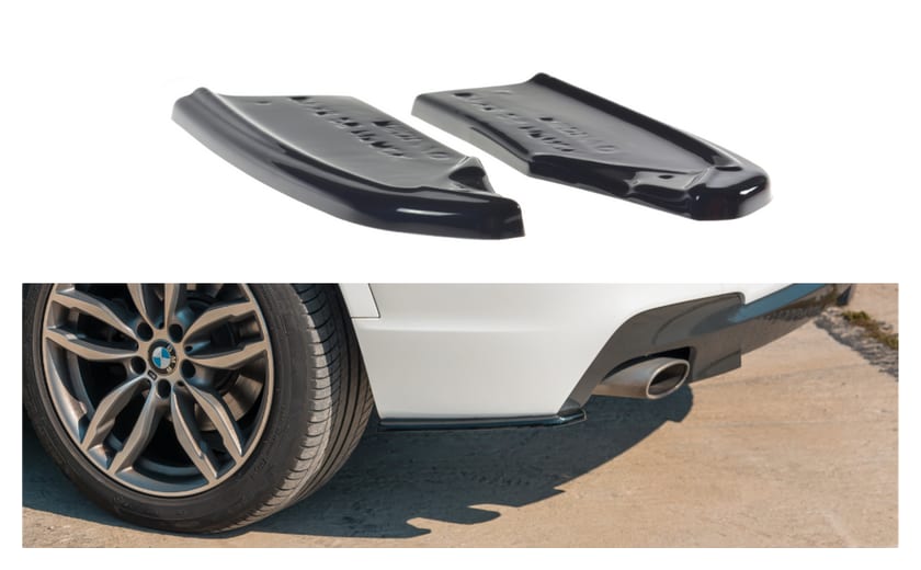 Splitter BMW X3 F25 Facelift M-Pack Tył Boczne Gloss Black