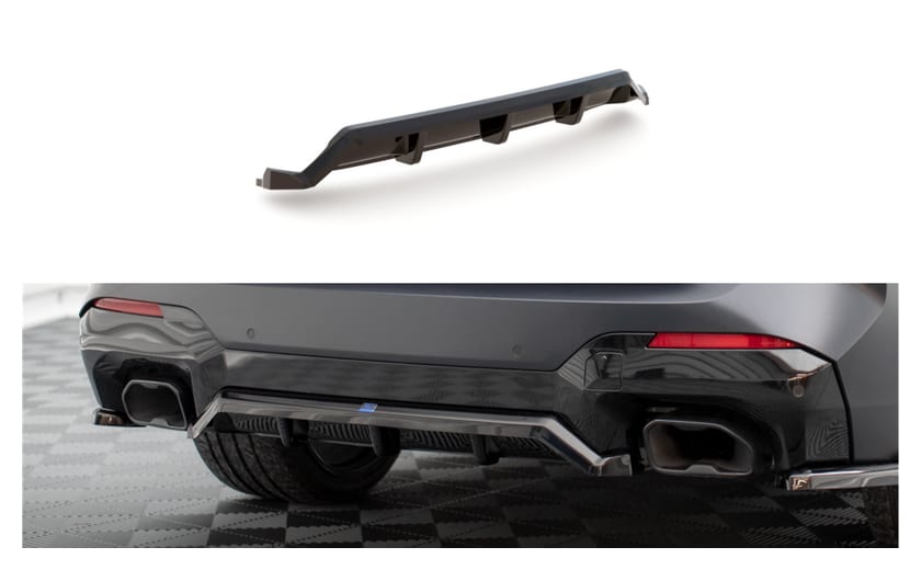 Splitter BMW X3 G01 Facelift M-Pack Tył Środkowy z Dyfuzorem Gloss Black