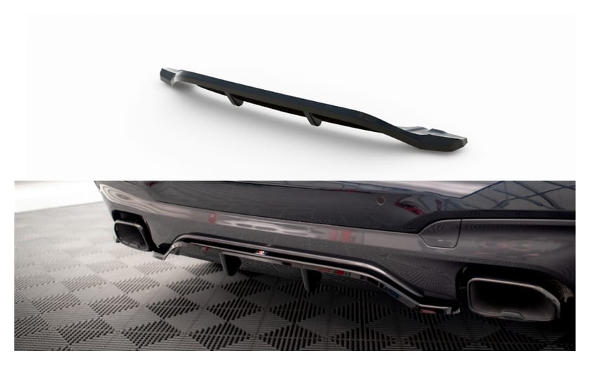 Splitter BMW X3 G01 M-Pack Tył Środkowy z Dyfuzorem Gloss Black