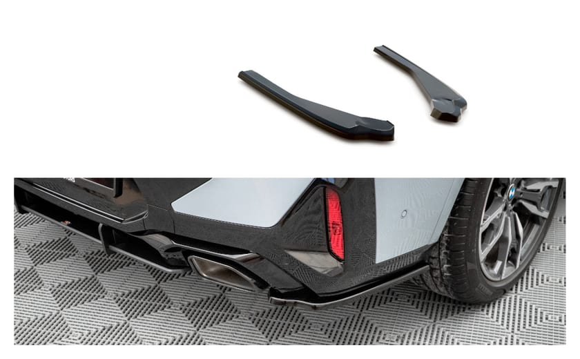 Splitter BMW X4 G02 Facelift M-Pack Tył Boczne Gloss Black