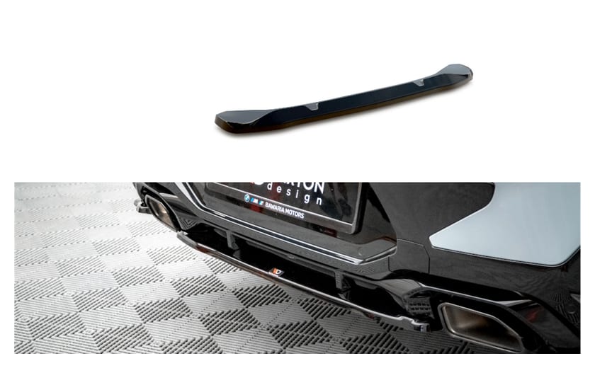 Splitter BMW X4 G02 Facelift M-Pack Tył Środkowy Gloss Black