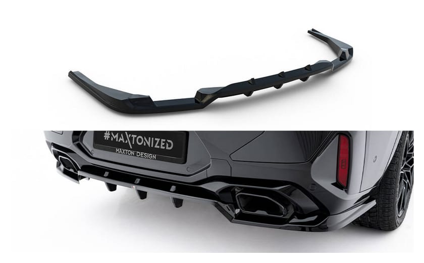 Splitter BMW X4 G02 M-Pack Facelift Tył Środkowy z Dyfuzorem v.2