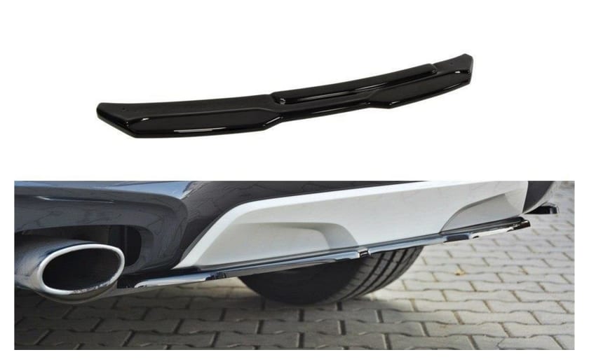 Splitter BMW X4 G02 M-Pack Tył Środkowy Bez Dyfuzora Gloss Black