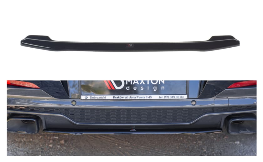 Splitter BMW X4 G02 M-Pack Tył Środkowy Gloss Black