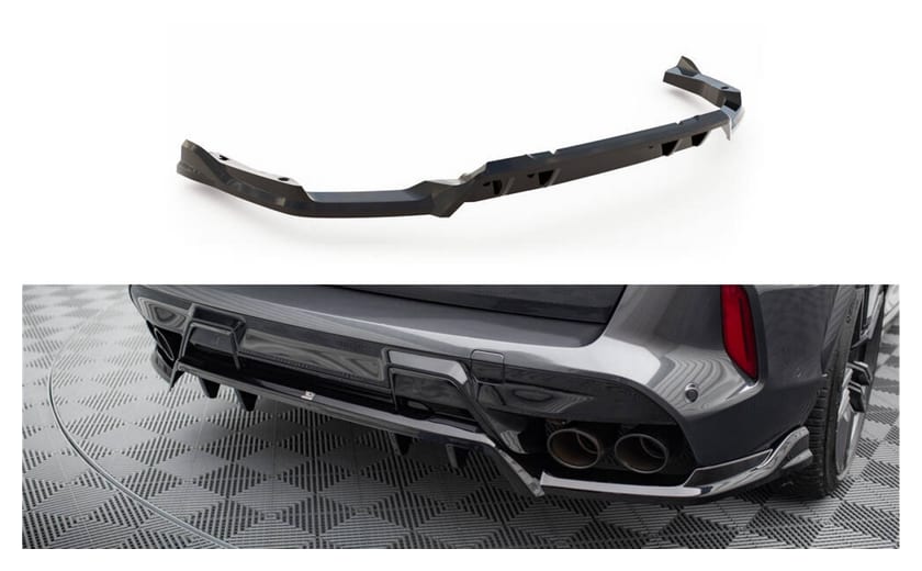 Splitter BMW X5 F95 Facelift M-Pack Tył Środkowy z Dyfuzorem