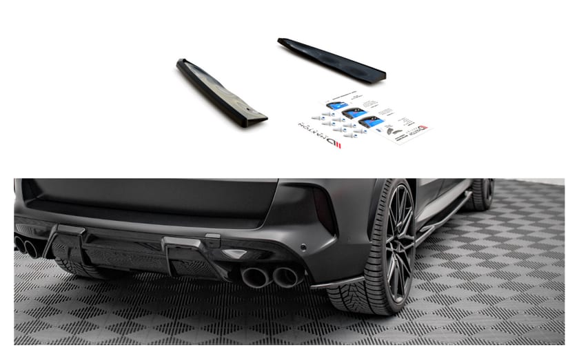 Splitter BMW X5 F95 M-Pack Tył Boczne Gloss Black