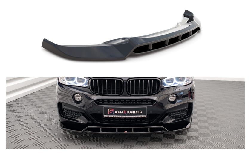 Splitter BMW X6 F16 M-Pack przód v.2 Gloss Black
