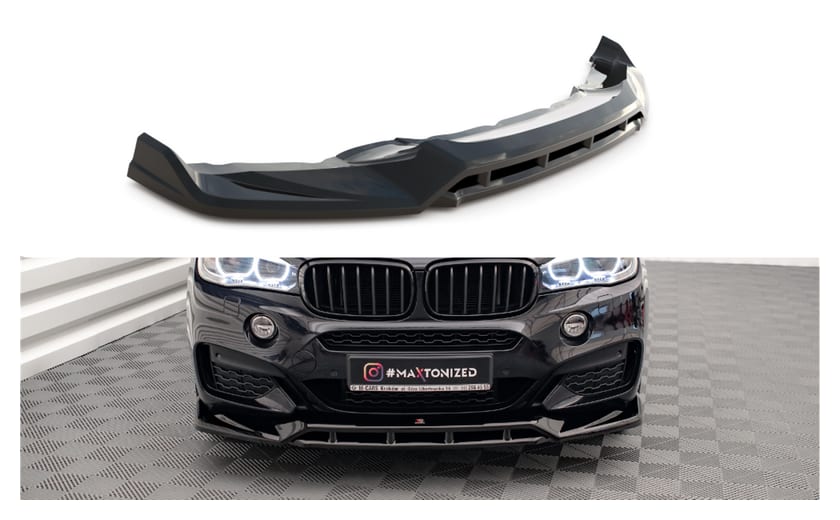 Splitter BMW X6 F16 M-Pack przód v.3 Gloss Black