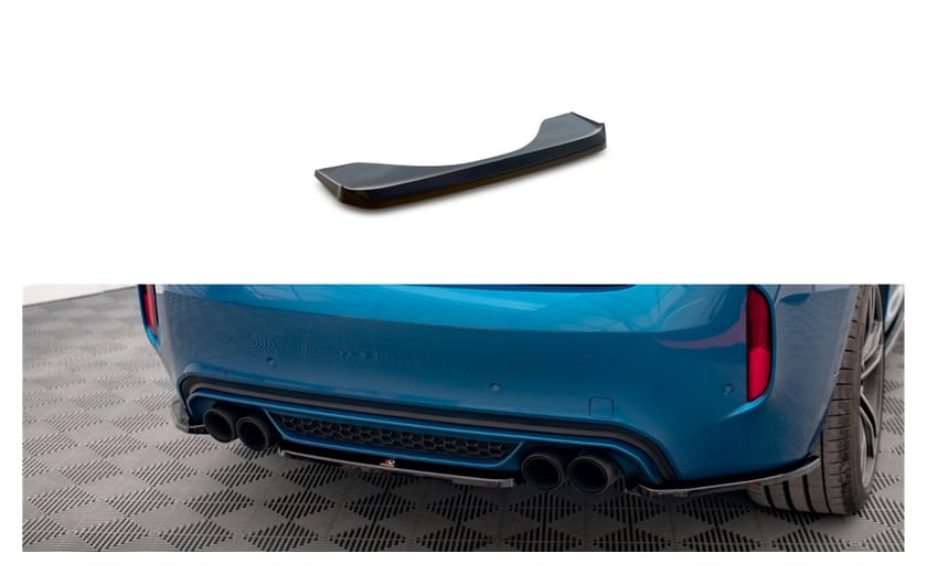 Splitter BMW X6 F86 M-Pack Tył Środkowy Gloss Black