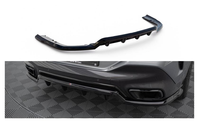 Splitter BMW X6 G06 Facelift M-Pack Tył Środkowy z Dyfuzorem v.1