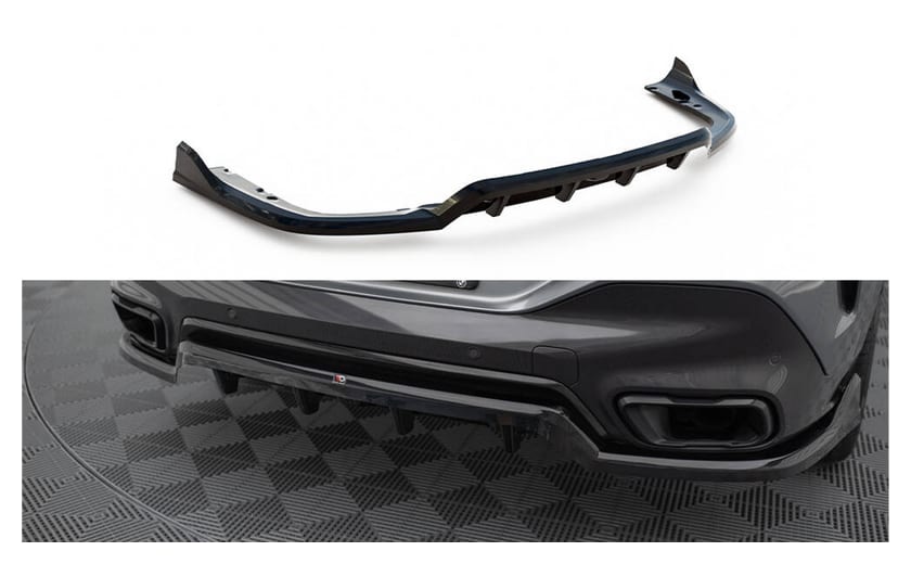 Splitter BMW X6 G06 Facelift M-Pack Tył Środkowy z Dyfuzorem v.2