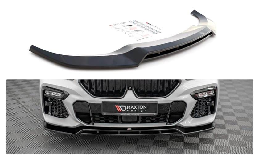 Splitter BMW X6 G06 M-Pack przód v.2 Gloss Black