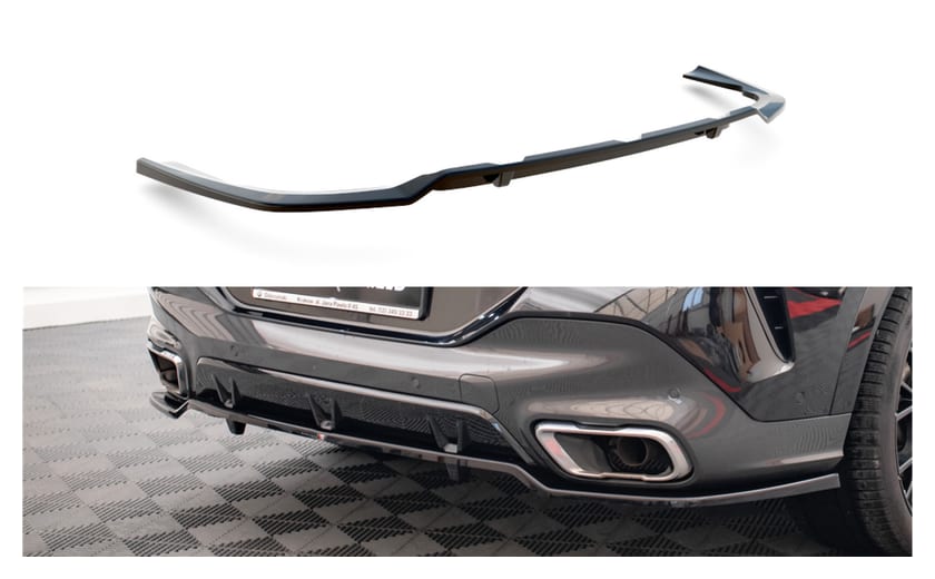 Splitter BMW X6 G06 M-Pack Tył Środkowy z Dyfuzorem v.3 Gloss Black