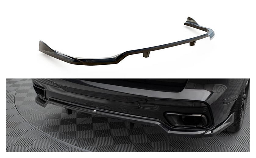 Splitter BMW X7 G07 Facelift M-Pack Tył Środkowy z Dyfuzorem