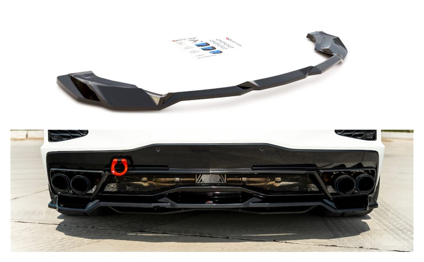 Splitter Chevrolet Corvette C8 Tył Środkowy Gloss Black
