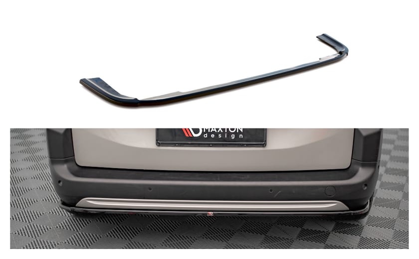 Splitter Citroen Berlingo III Tył Środkowy Gloss Black
