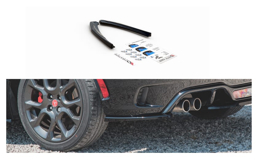 Splitter Fiat 124 Spider Abarth Tył Boczne Gloss Black