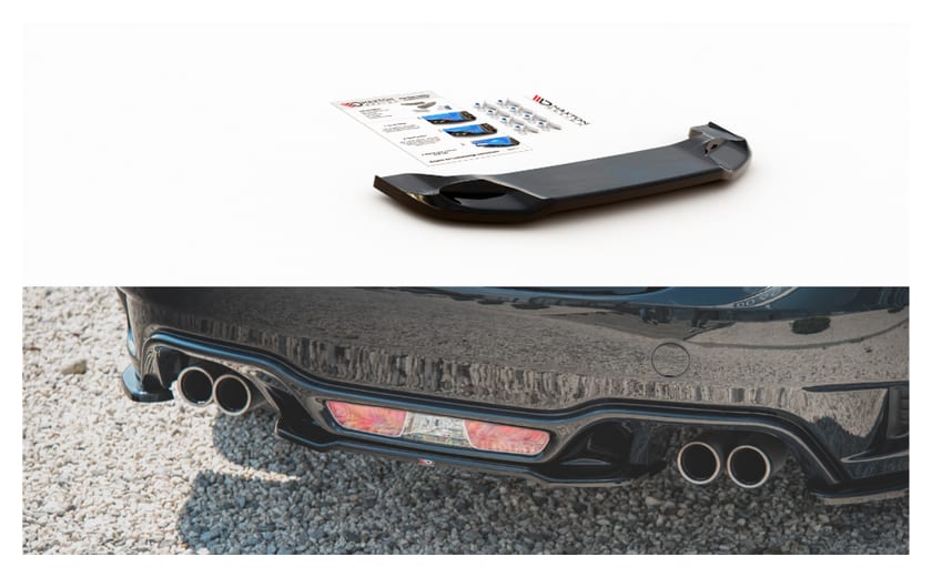 Splitter Fiat 124 Spider Abarth Tył Środkowy Gloss Black