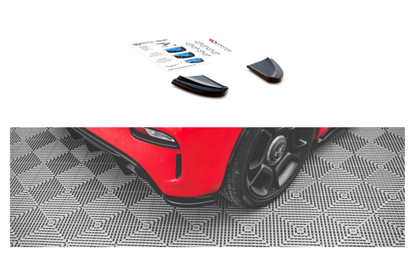 Splitter Fiat 500 Abarth I Facelift Tył Boczne Gloss Black