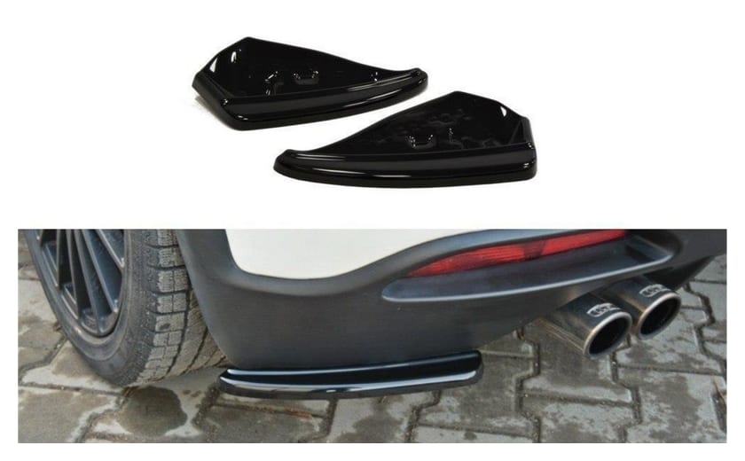 Splitter Fiat Grande Punto Abarth Tył Boczne Gloss Black