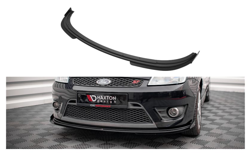 Splitter Ford Fiesta VI ST Przód Pro v.1 + flaps Black-Red