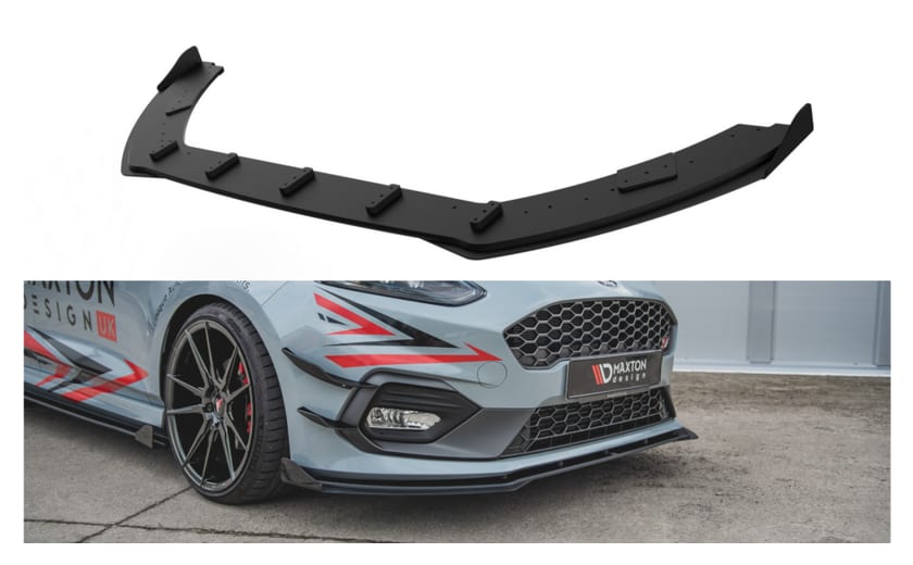 Splitter Ford Fiesta VIII ST ST-Line przód Racing Durability + Flaps Black-Red