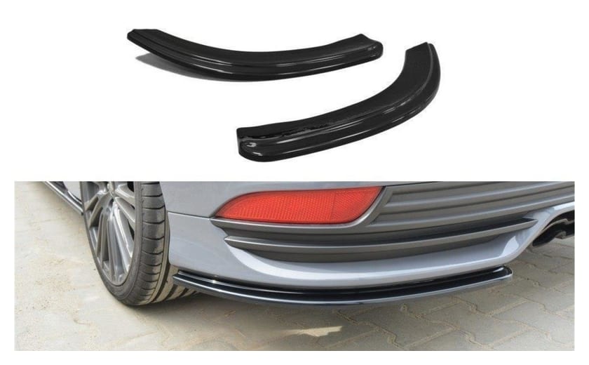 Splitter Ford Focus II STI Facelift Tył Boczne Gloss Black