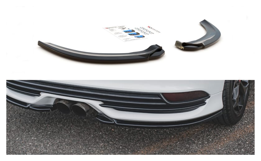 Splitter Ford Focus II STI Facelift Tył Boczne v.2 Gloss Black
