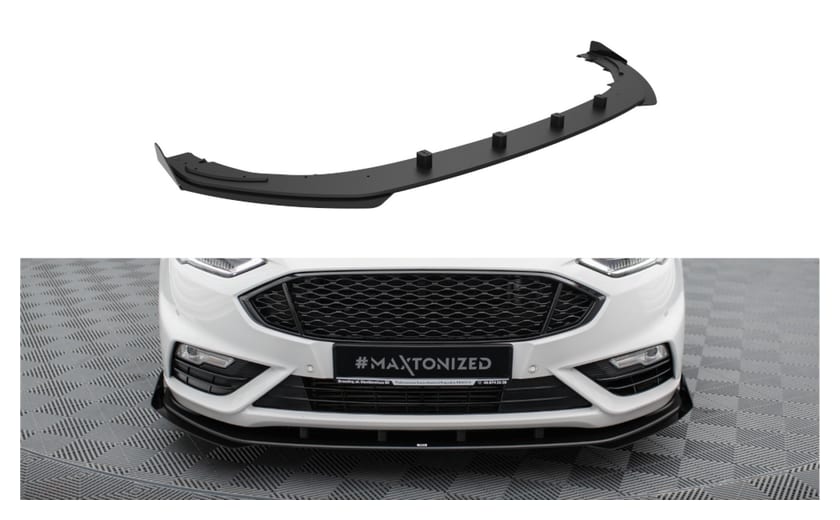 Splitter Ford Mondeo V Facelift Fusion II Facelift Przód Pro + flaps Black-Red