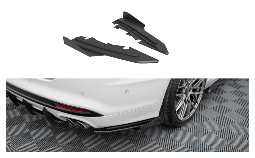 Splitter Ford Mondeo V Facelift Fusion II Facelift Tył Boczne Street Pro Black + Gloss Flaps